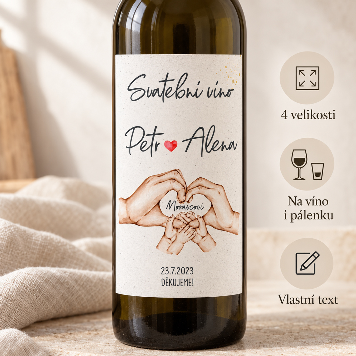 Etiketa na svatební víno 286 – Benefity a detaily