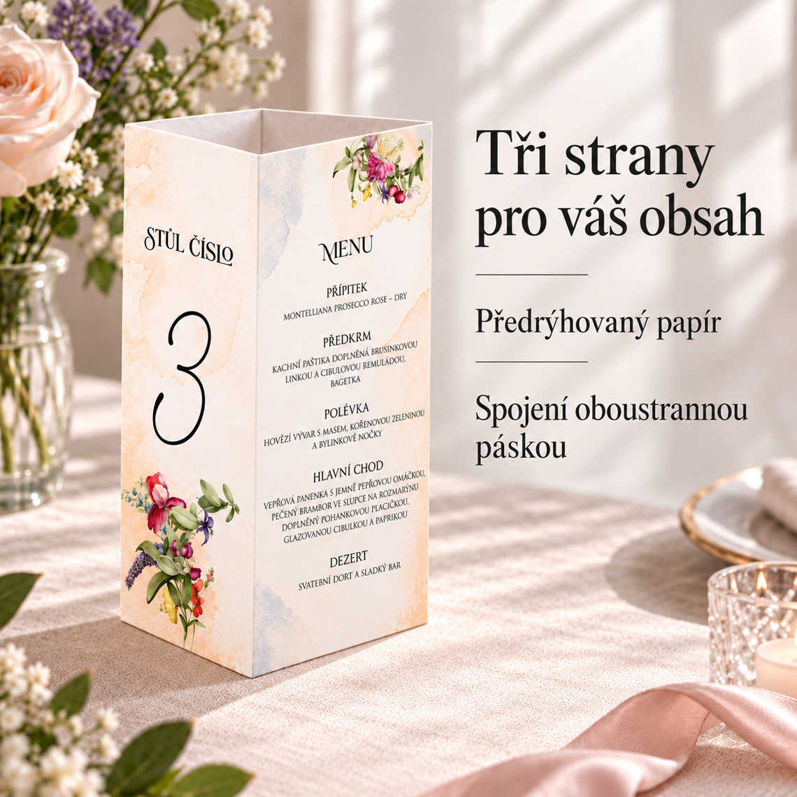 Svadobný trojhránok 350 – ukážka z kolekcie
