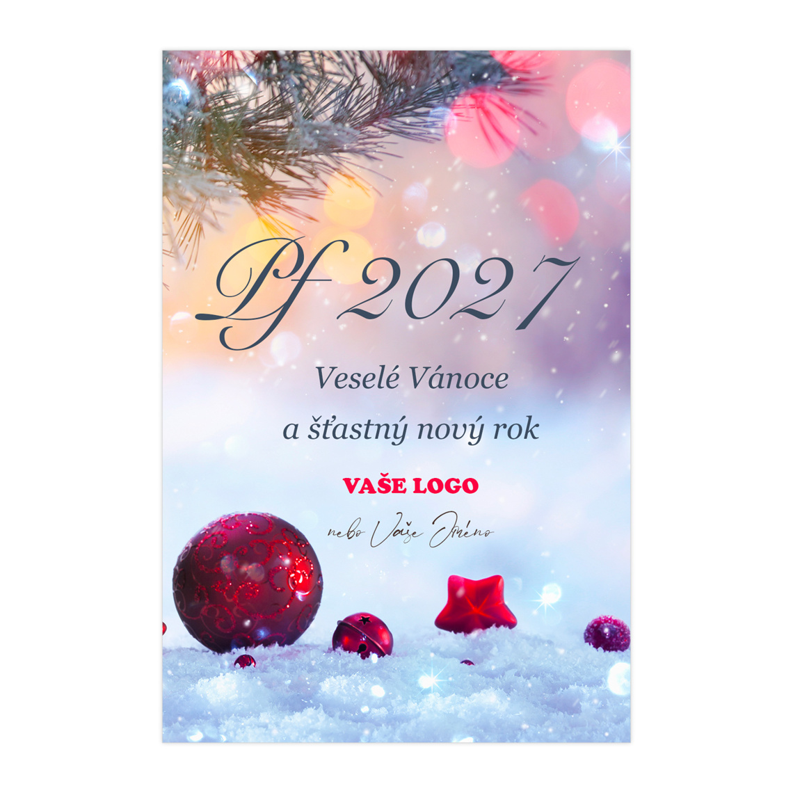 Vianočná etiketa na víno 451 – ukážka produktu