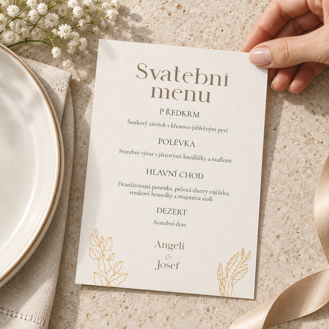 Svatební menu 357 – Použití