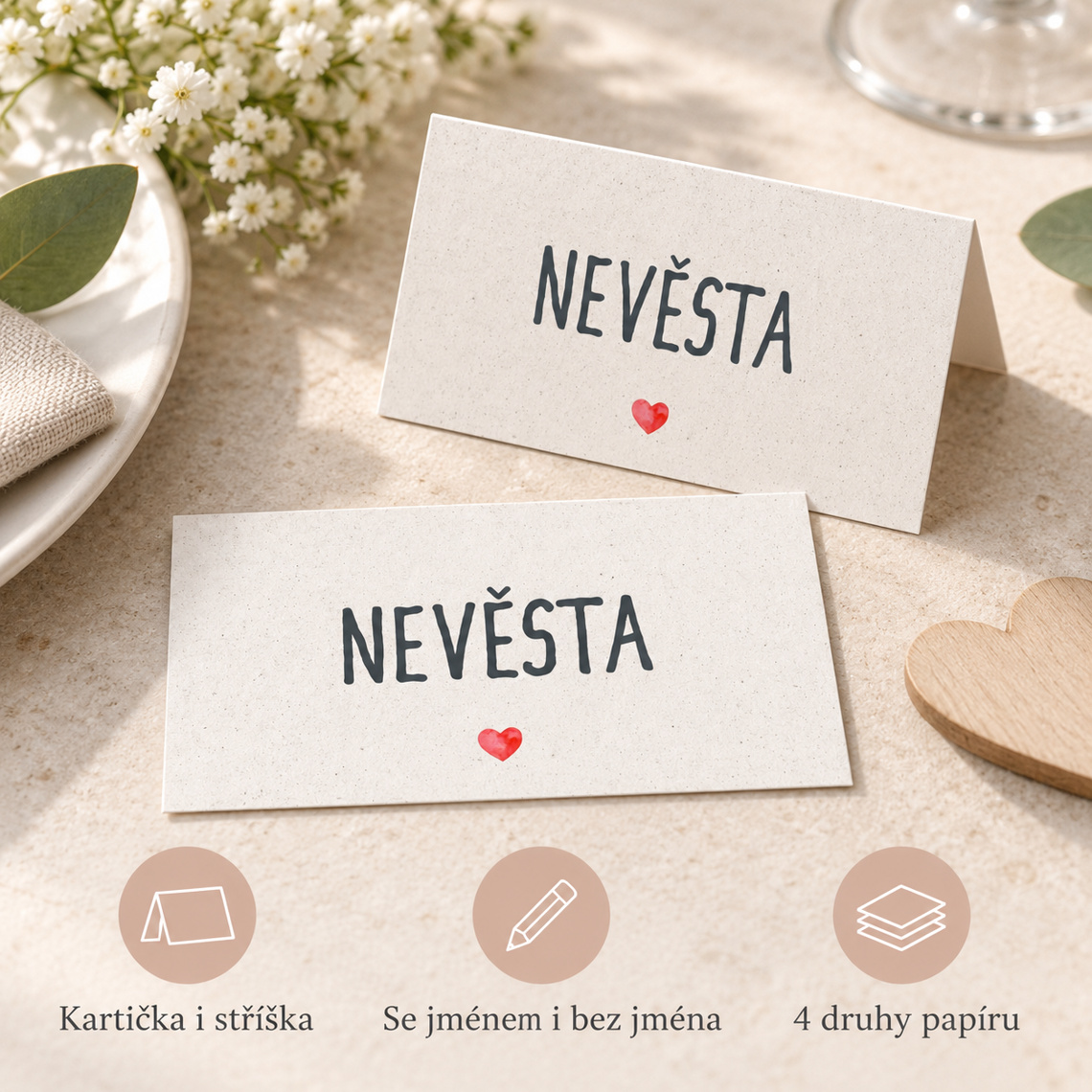 Svadobná menovka 284 – ukážka z kolekcie