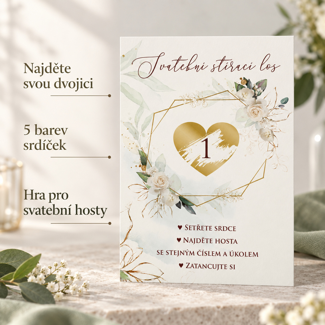 Svadobný stierací žreb 275 – ukážka z kolekcie