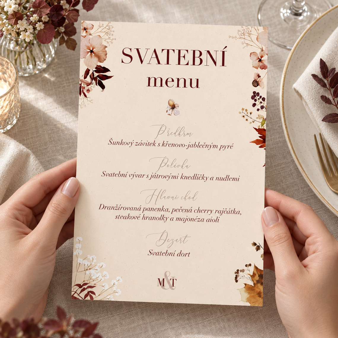 Svatební menu 291 – Použití