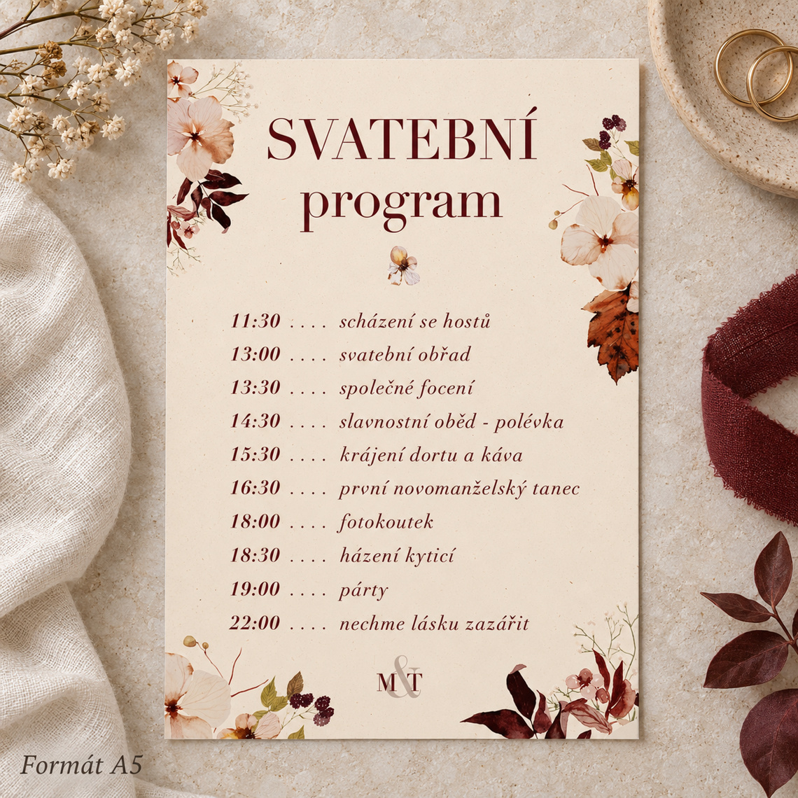 Svatební harmonogram 291 – Benefity a detaily
