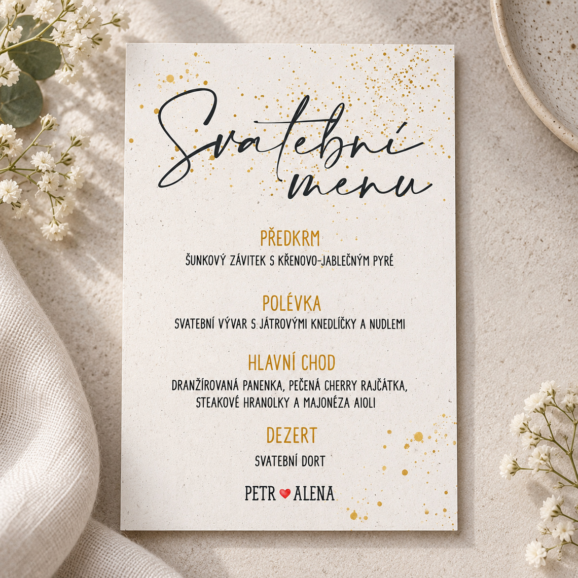 Svadobné menu 284 – ukážka z kolekcie