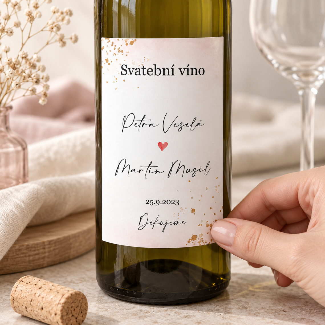 Etiketa na svadobné víno 290 – ukážka z kolekcie
