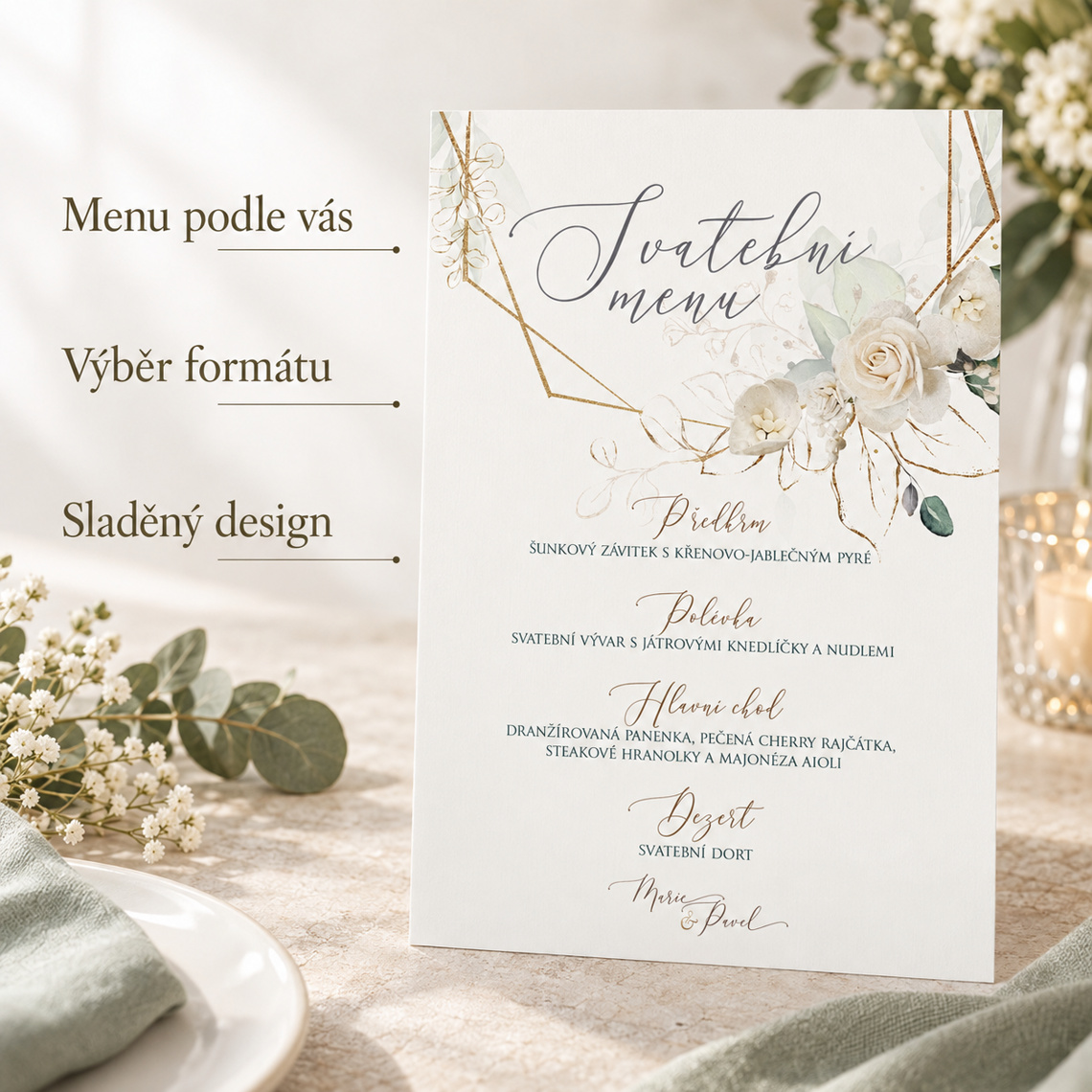 Svatební menu 275 – Vlastnosti produktu