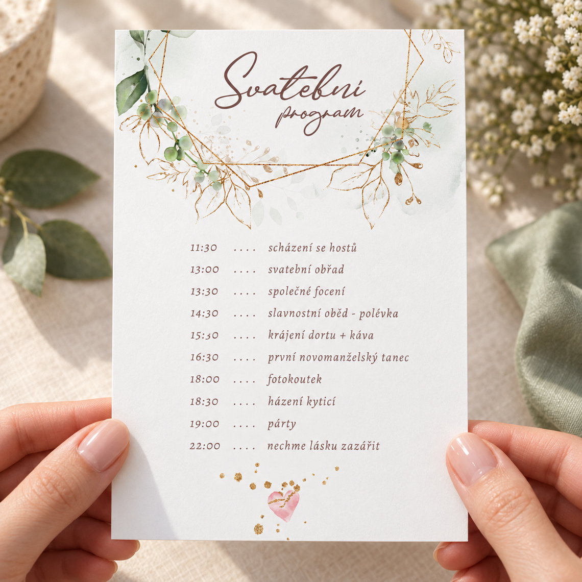 Svatební harmonogram 349 – Použití