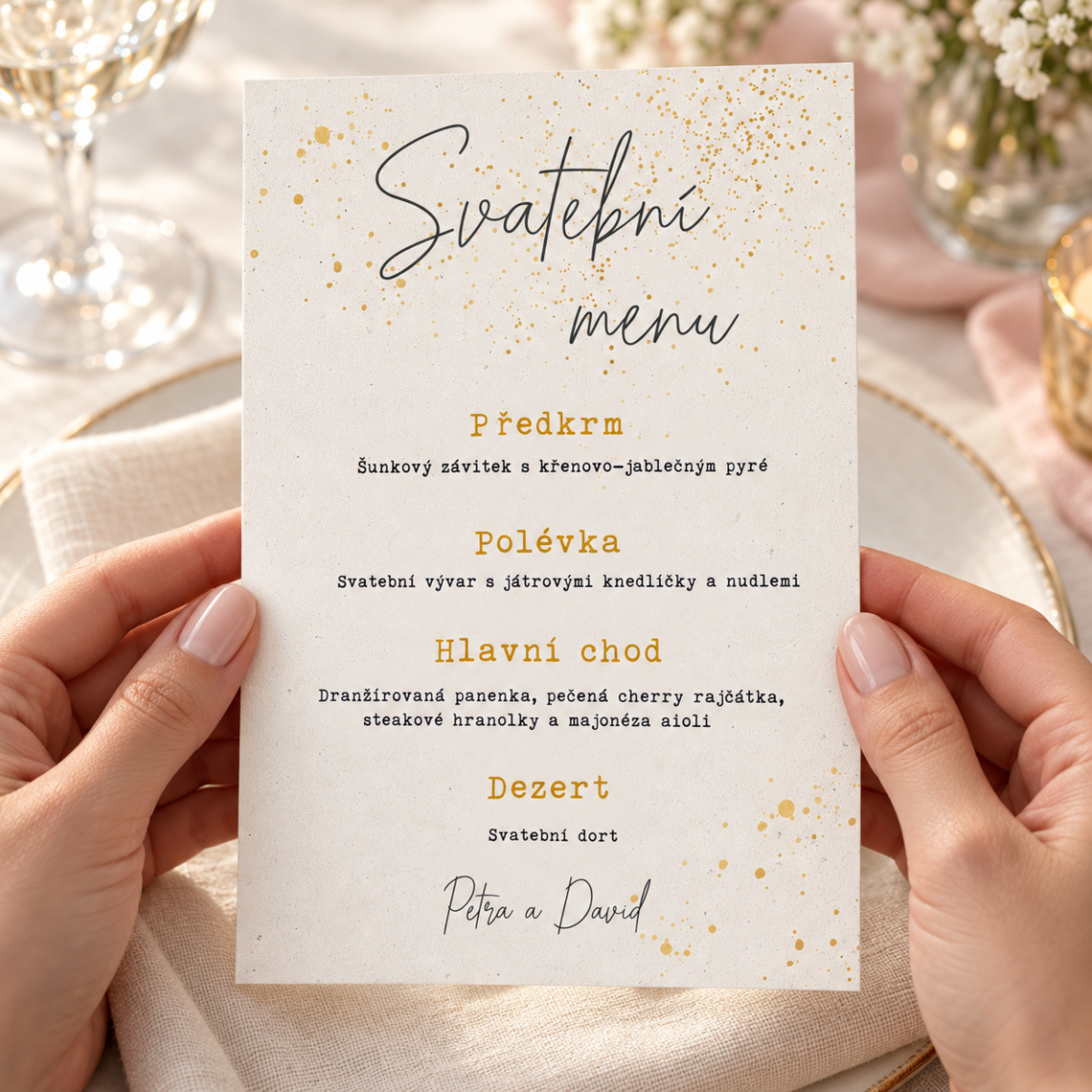 Svatební menu 280 – Použití