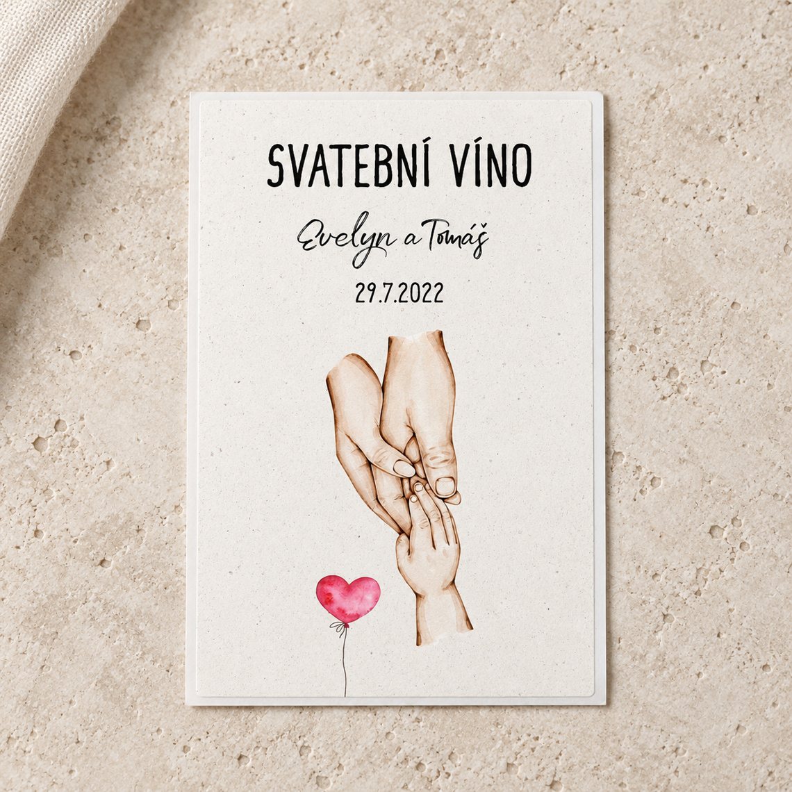 Etiketa na svatební víno 281 – Samostatný produkt