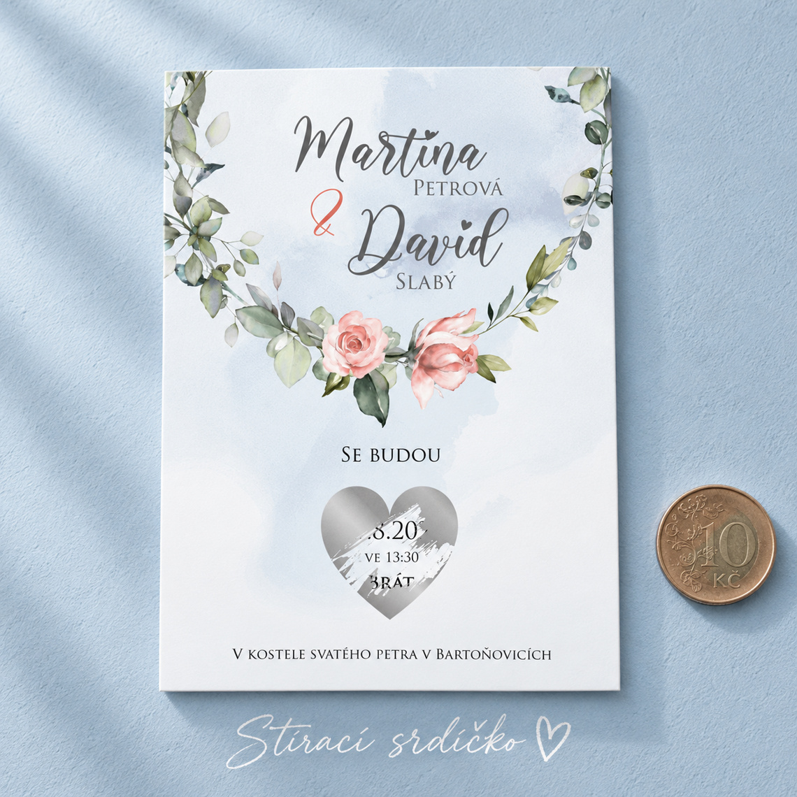 Svatební oznámení 271 – Stírací – Vlastnosti a použití