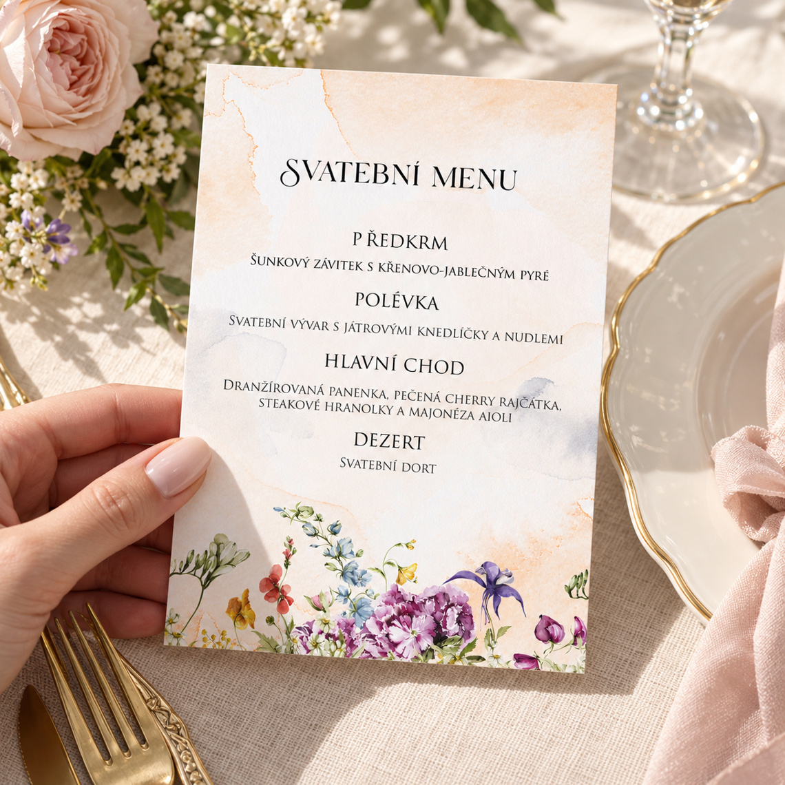 Svatební menu 350 – Použití