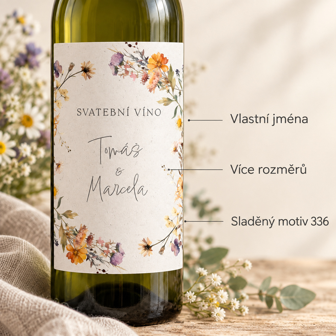 Etiketa na svadobné víno 336 – ukážka z kolekcie