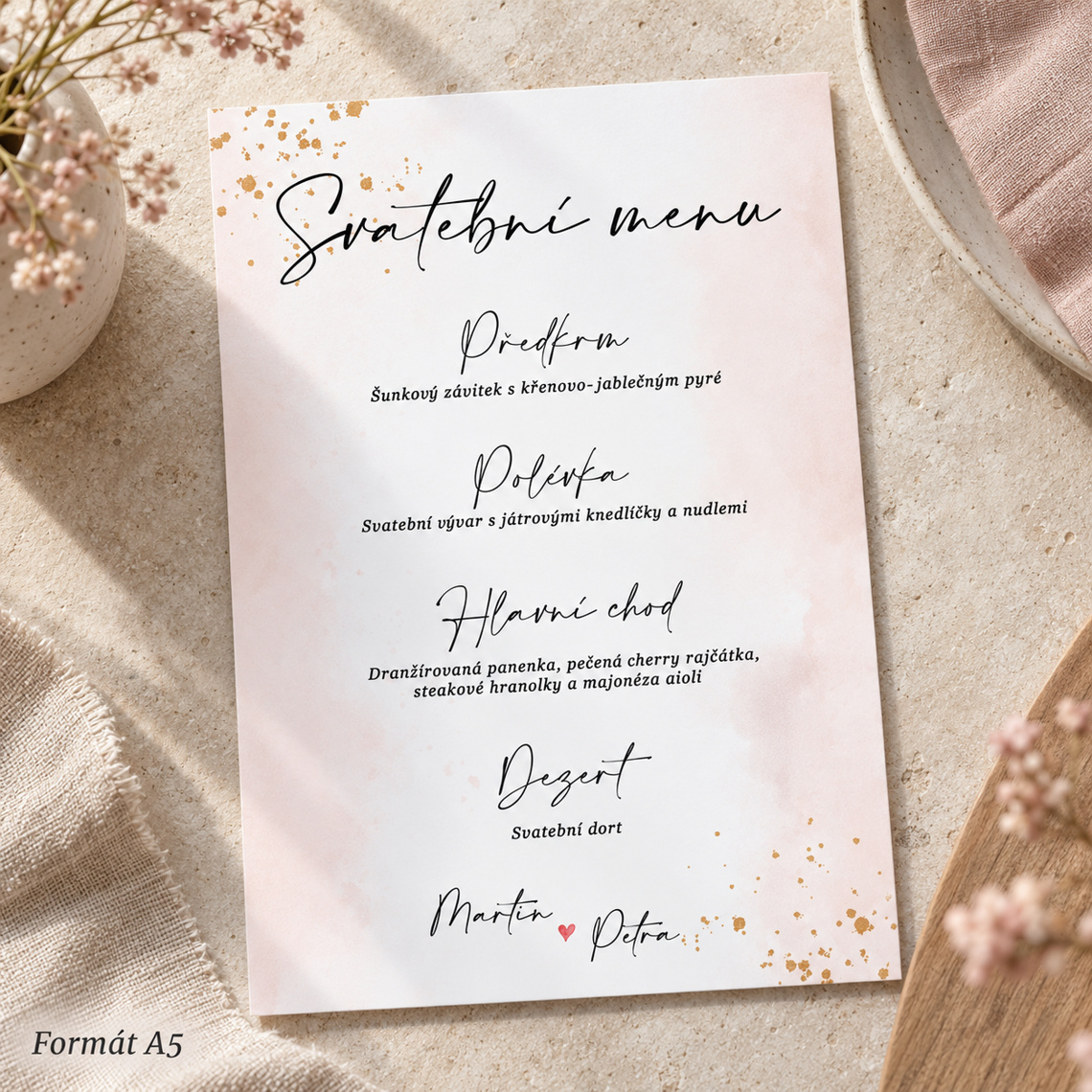 Svadobné menu 290 – ukážka z kolekcie