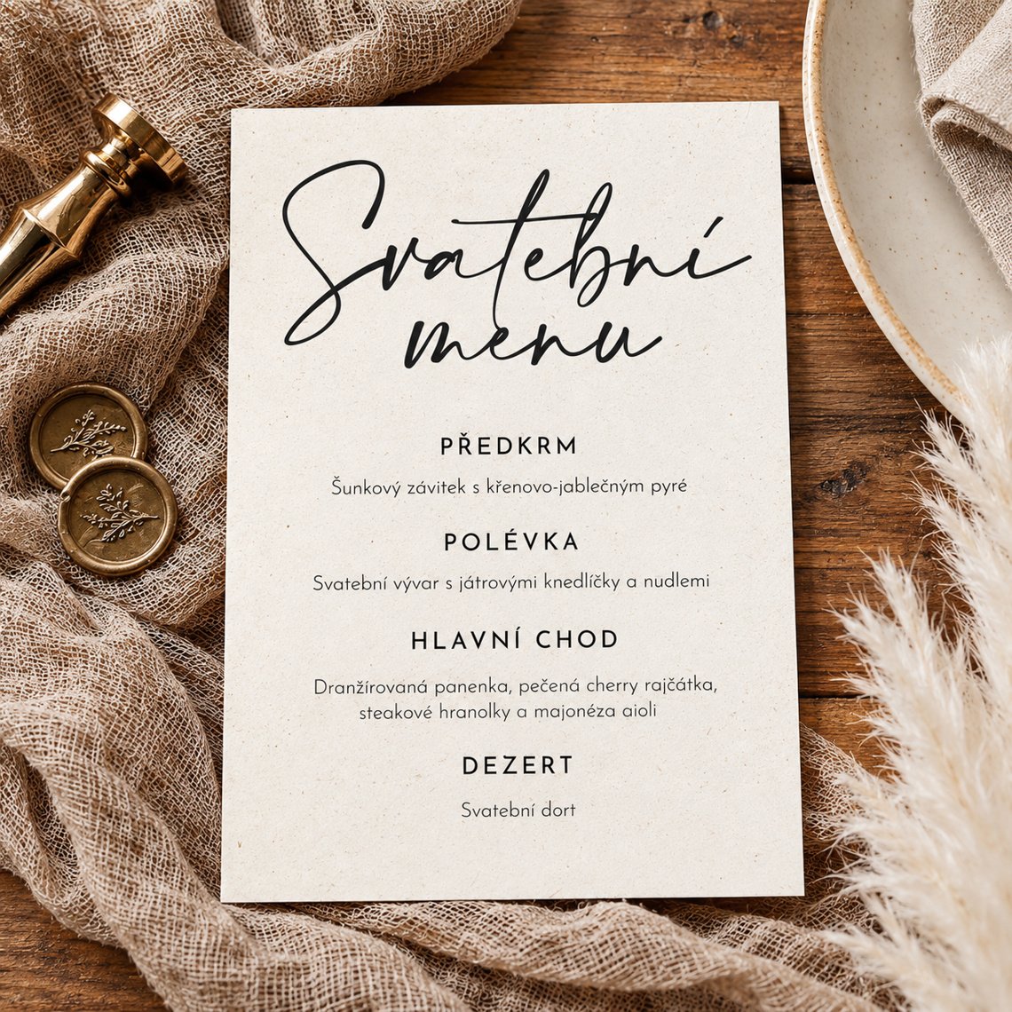 Svatební menu 348 – Detail