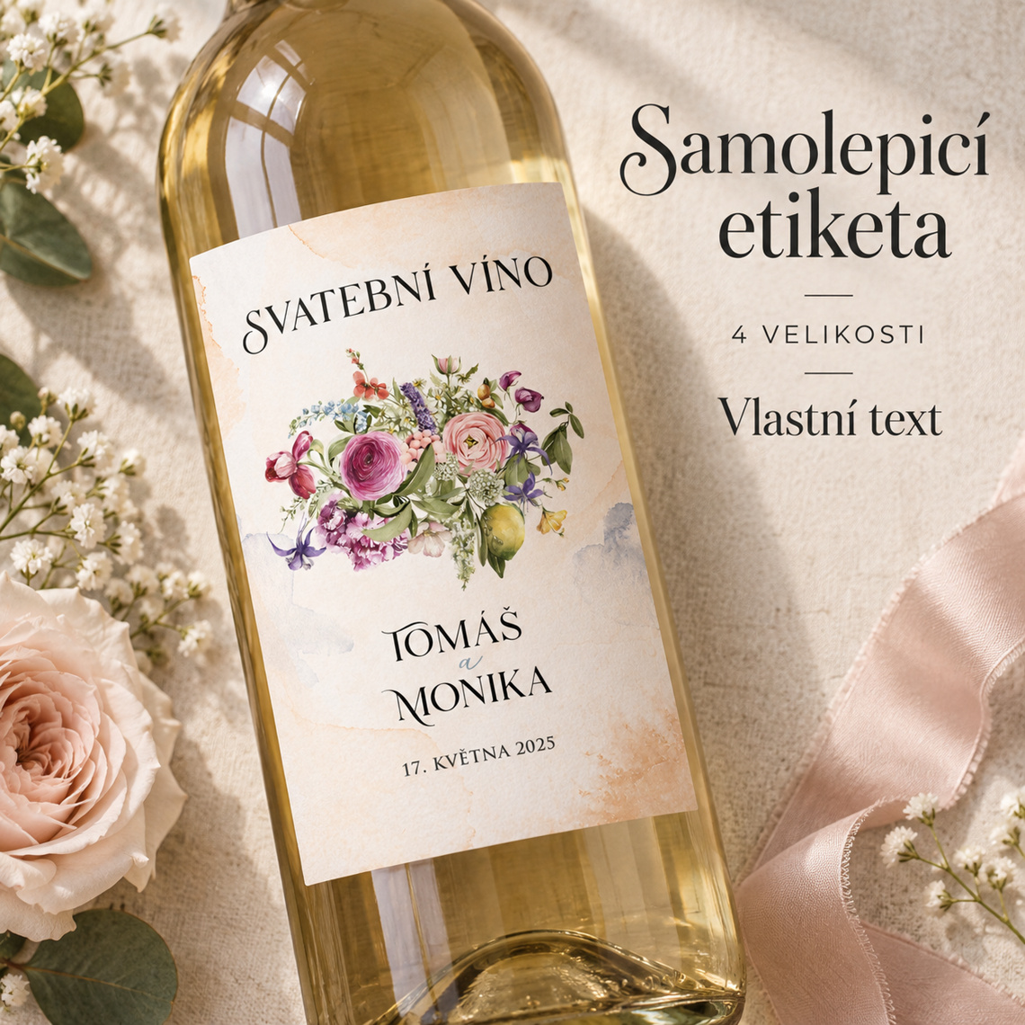 Etiketa na svadobné víno 350 – ukážka z kolekcie