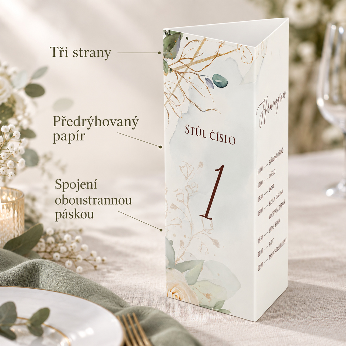 Svadobný trojhránok 275 – ukážka z kolekcie