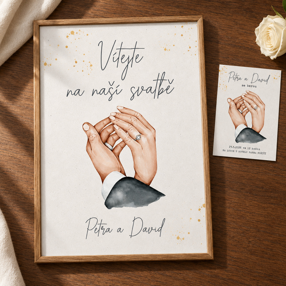 Vítací cedule 279 – Teplé dřevo – Sladěná sada