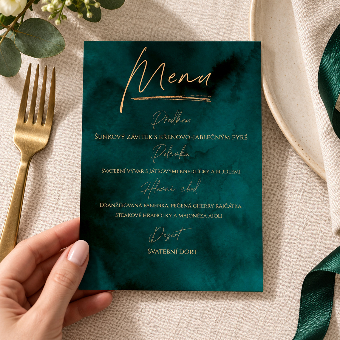 Svatební menu 362 – Použití