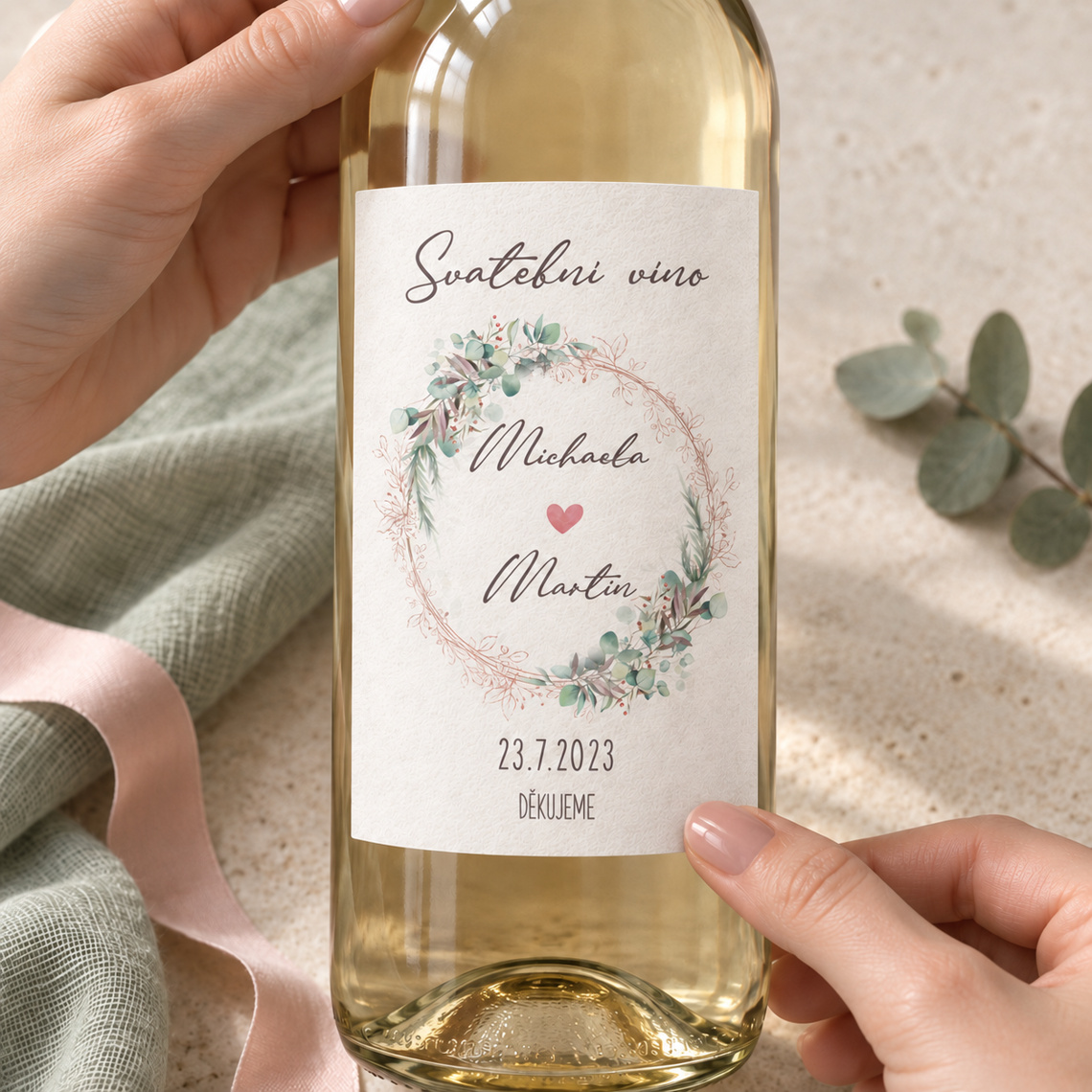 Etiketa na svadobné víno 252 – ukážka z kolekcie