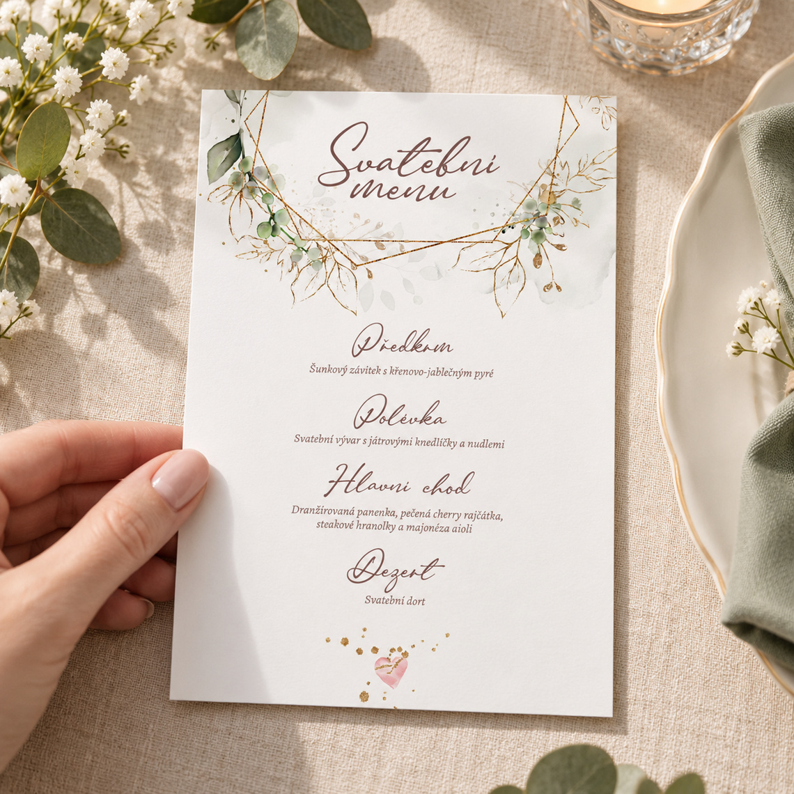 Svatební menu 349 – Použití