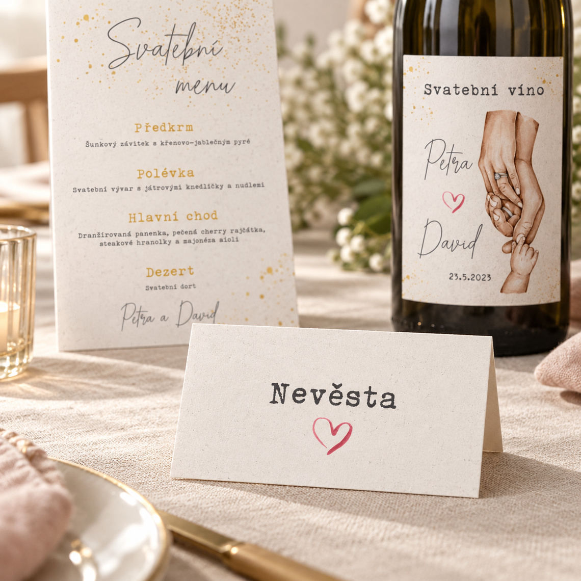 Svadobná menovka 280 – ukážka z kolekcie