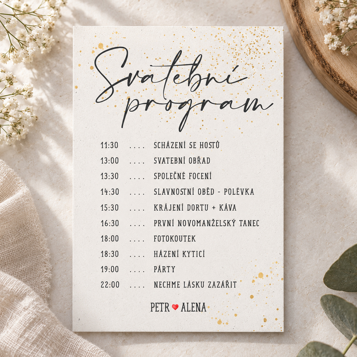 Svatební harmonogram 284 – Produkt