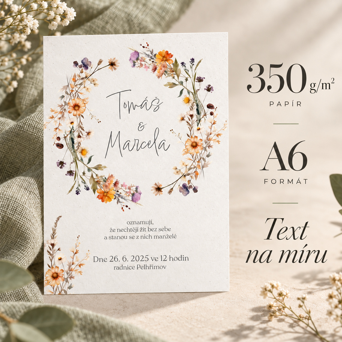 Svadobné oznámenie 336 – ukážka z kolekcie