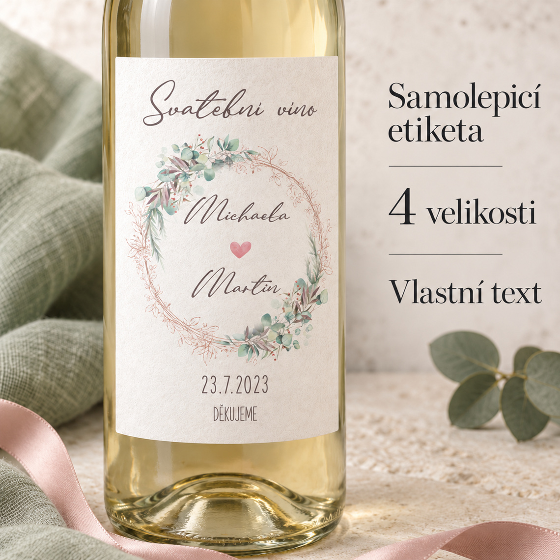 Etiketa na svadobné víno 252 – ukážka z kolekcie