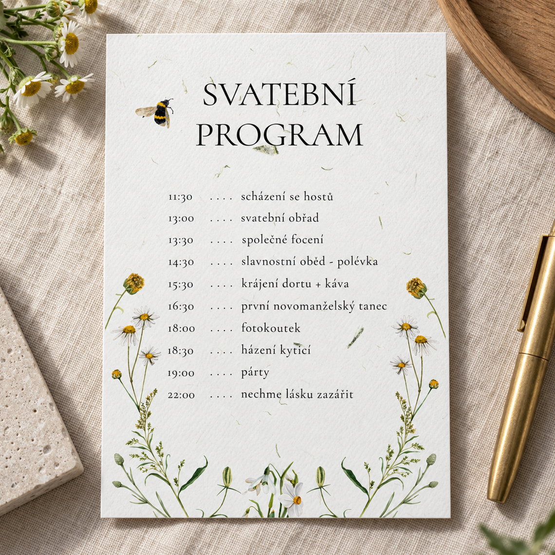 Svatební harmonogram 352 – Produkt