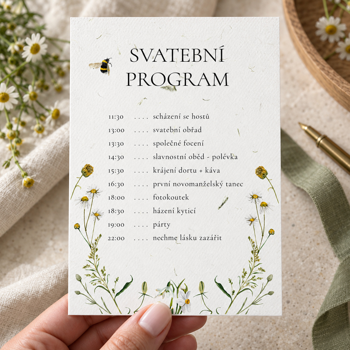 Svatební harmonogram 352 – Použití