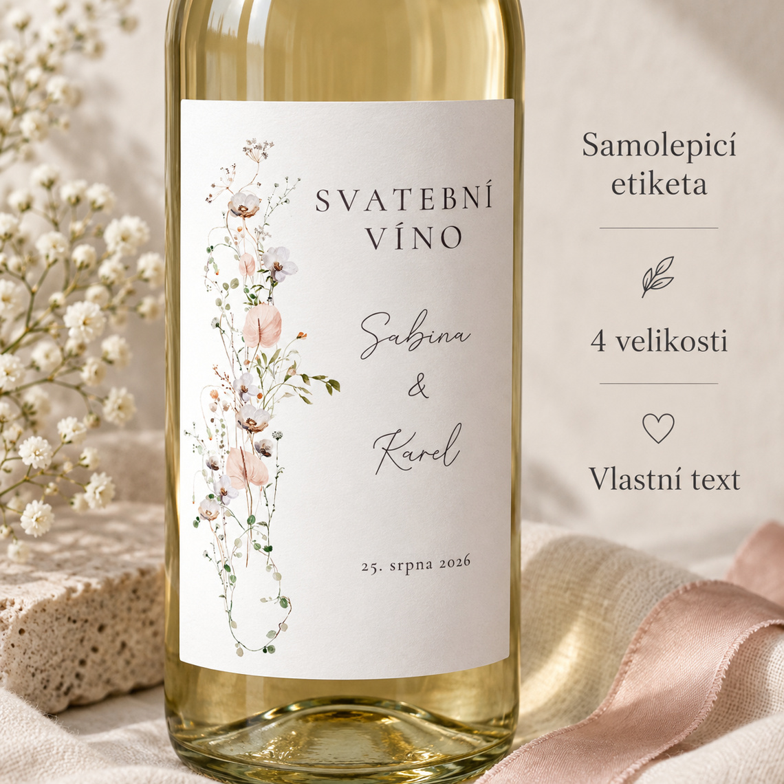 Etiketa na svatební víno 359 – Detail