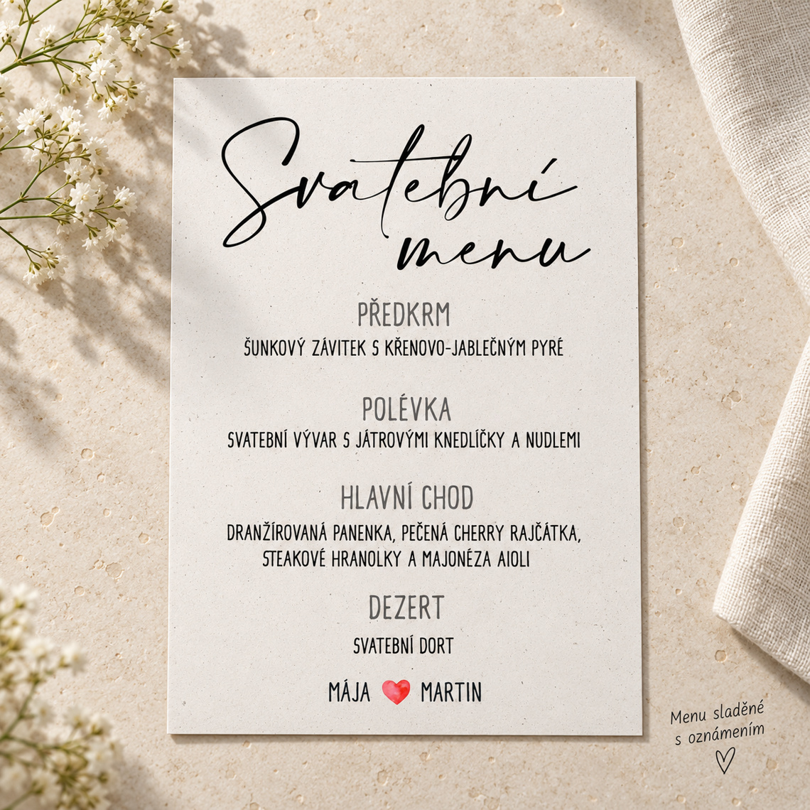 Svadobné menu 282 – ukážka z kolekcie
