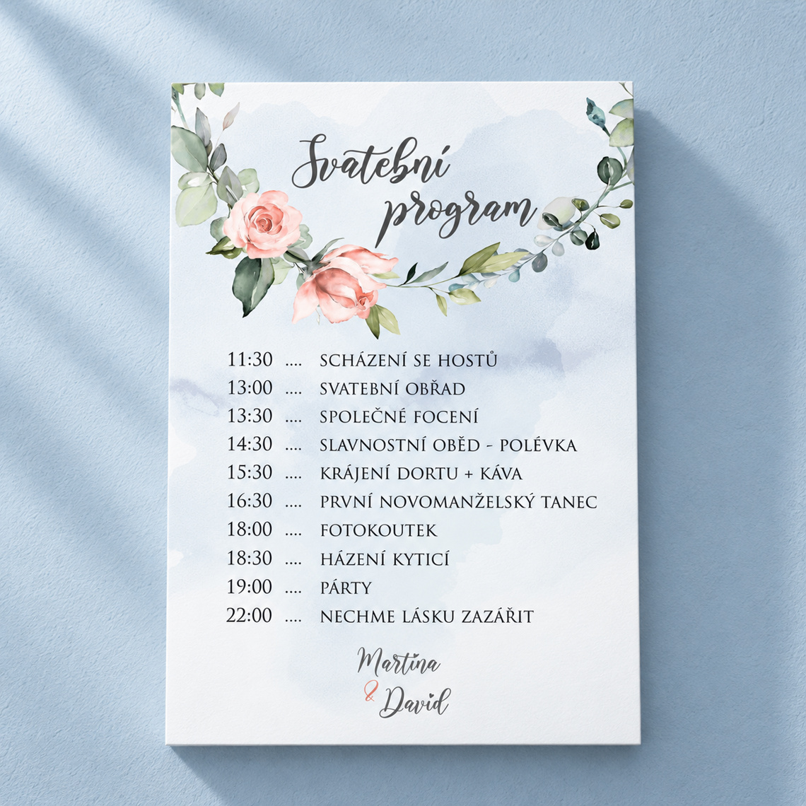 Svatební harmonogram 271 – Samostatný produkt