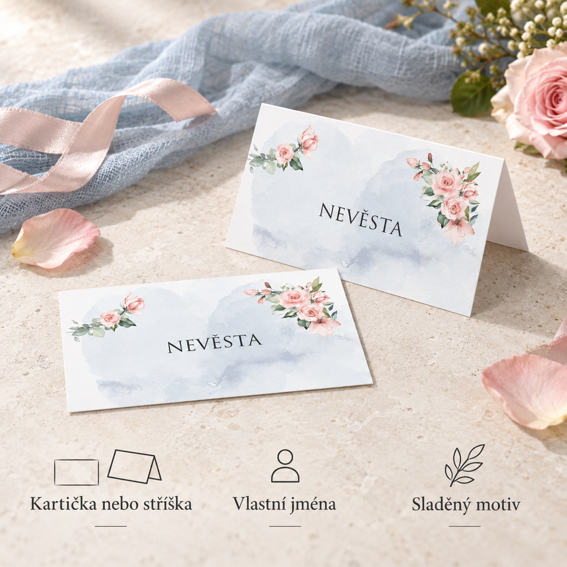 Svadobná menovka 247 – ukážka z kolekcie