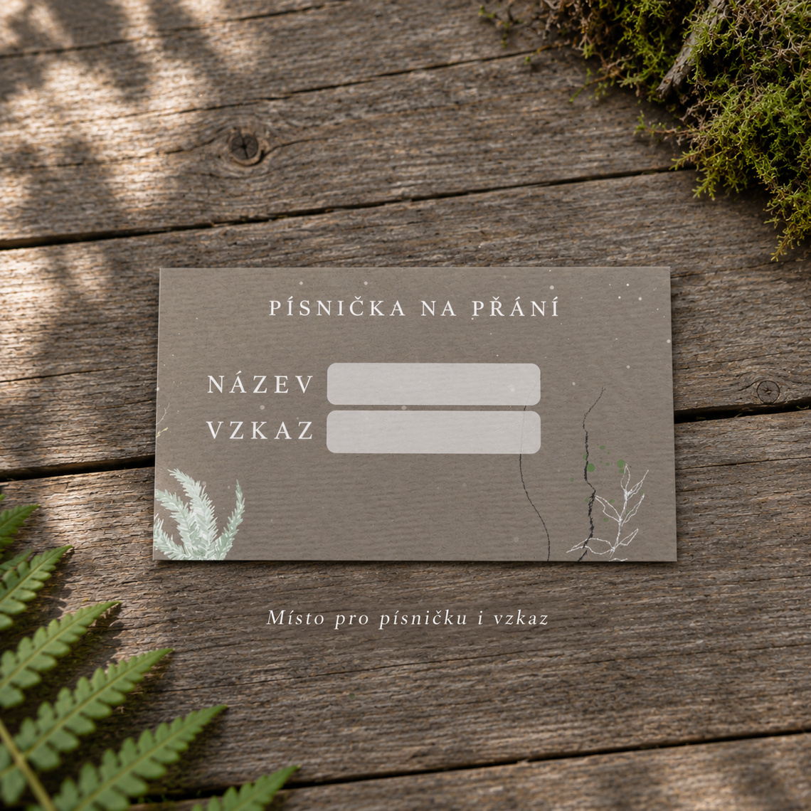 Kartička pro DJ 278 – Lesní zákoutí – Detail