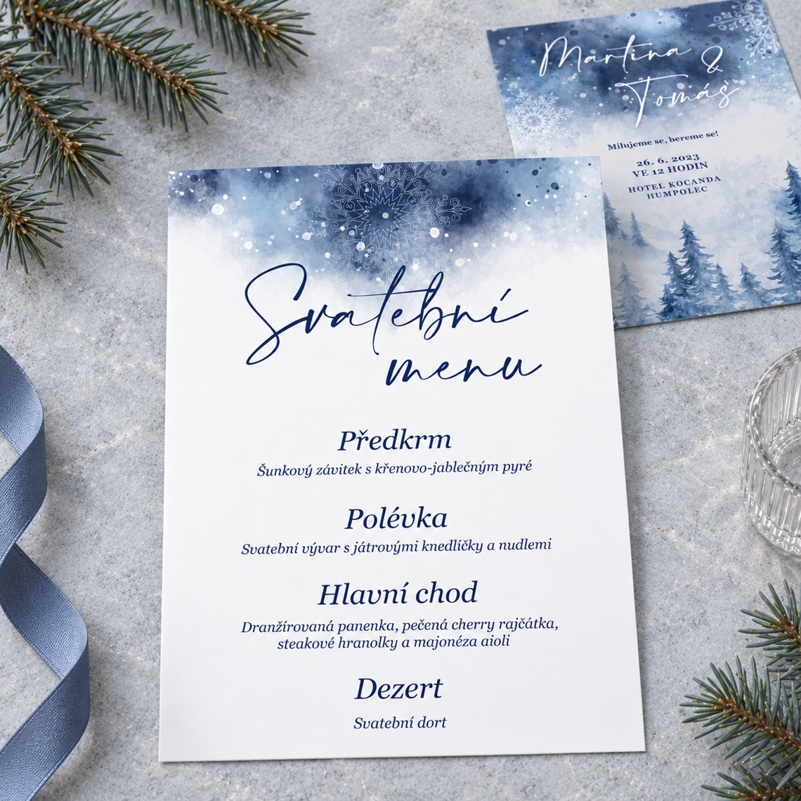 Svadobné menu 292 – ukážka z kolekcie