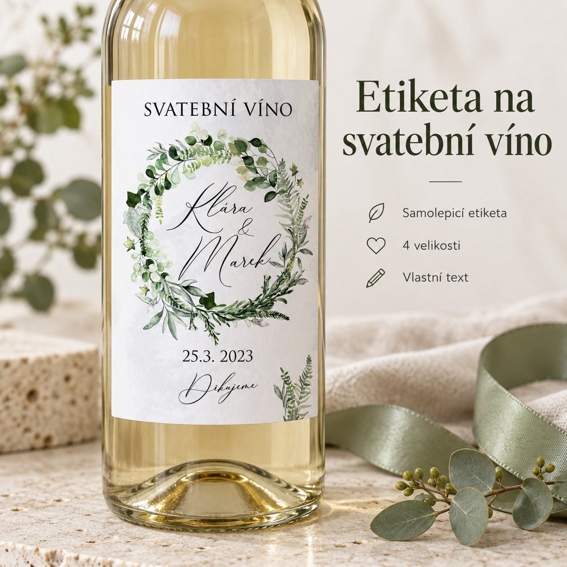 Etiketa na svatební víno 287 – Benefity a detaily