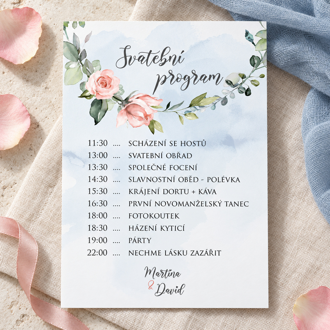 Svatební harmonogram 247 – Samostatný produkt