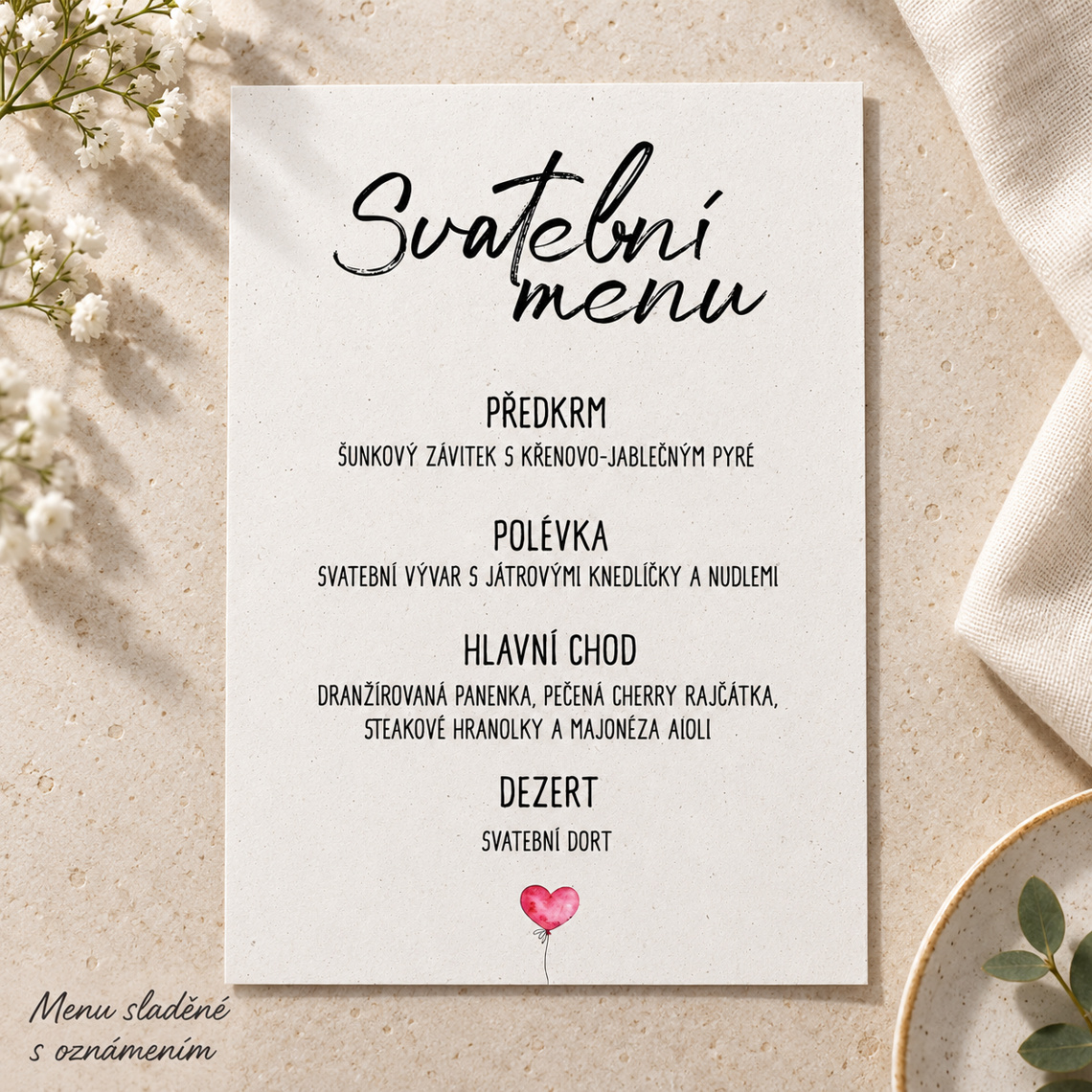 Svatební menu 281 – Benefity a detaily