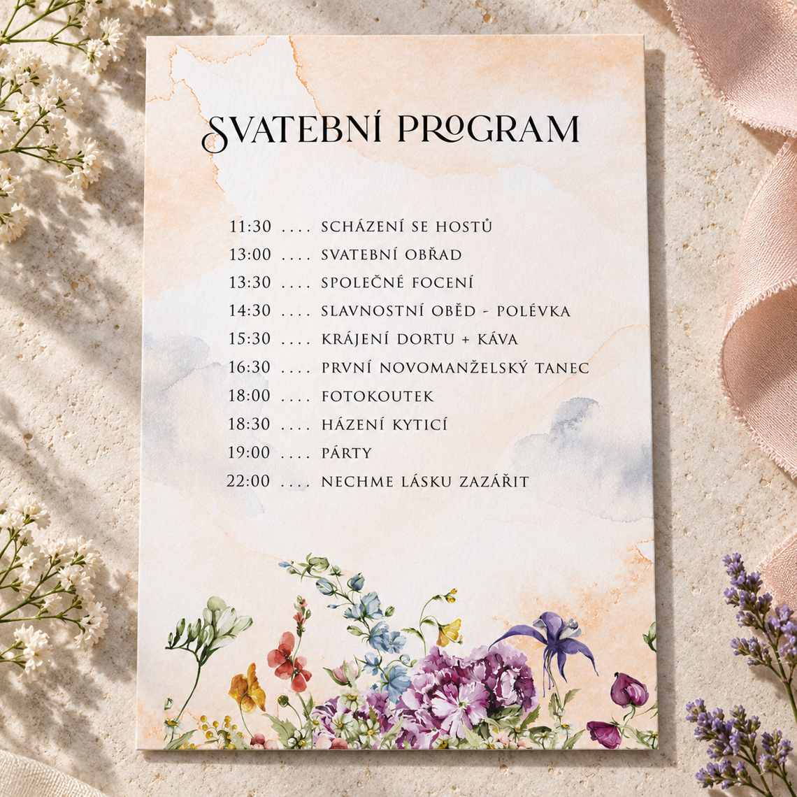 Svadobný harmonogram 350 – ukážka z kolekcie