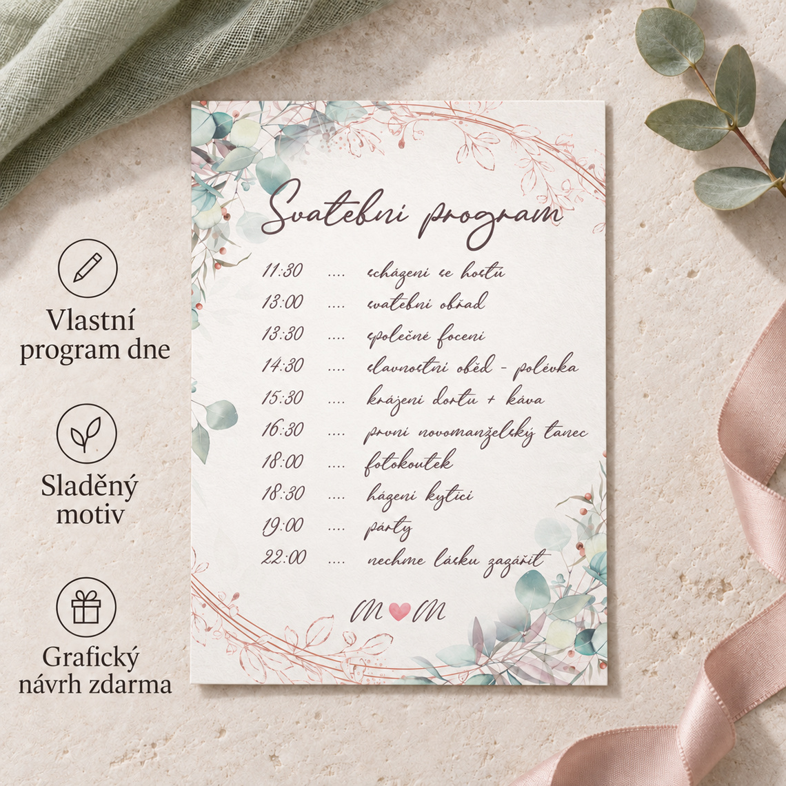 Svatební harmonogram 252 – Benefity a detaily