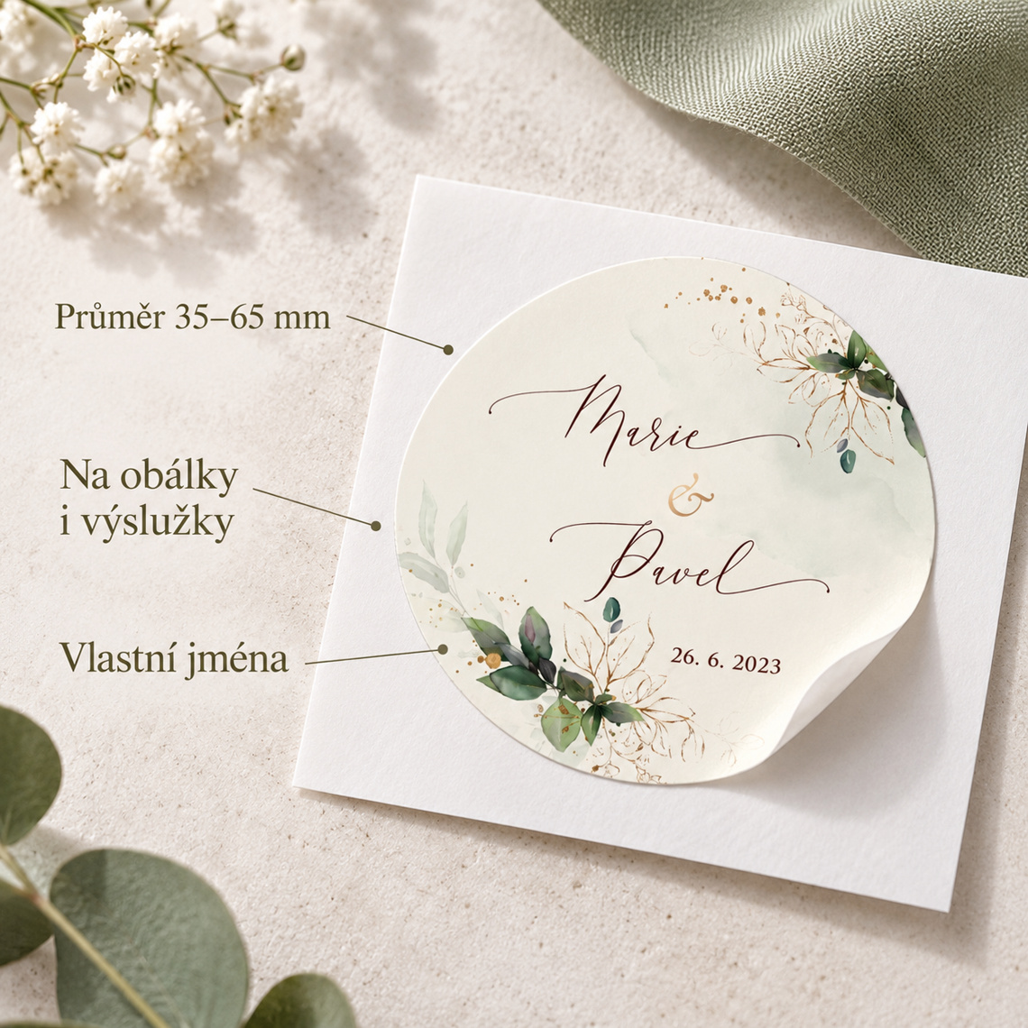 Kulatá samolepka 275 – Vlastnosti produktu
