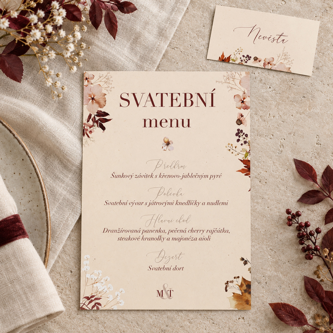 Svatební menu 291 – Sladěná sada