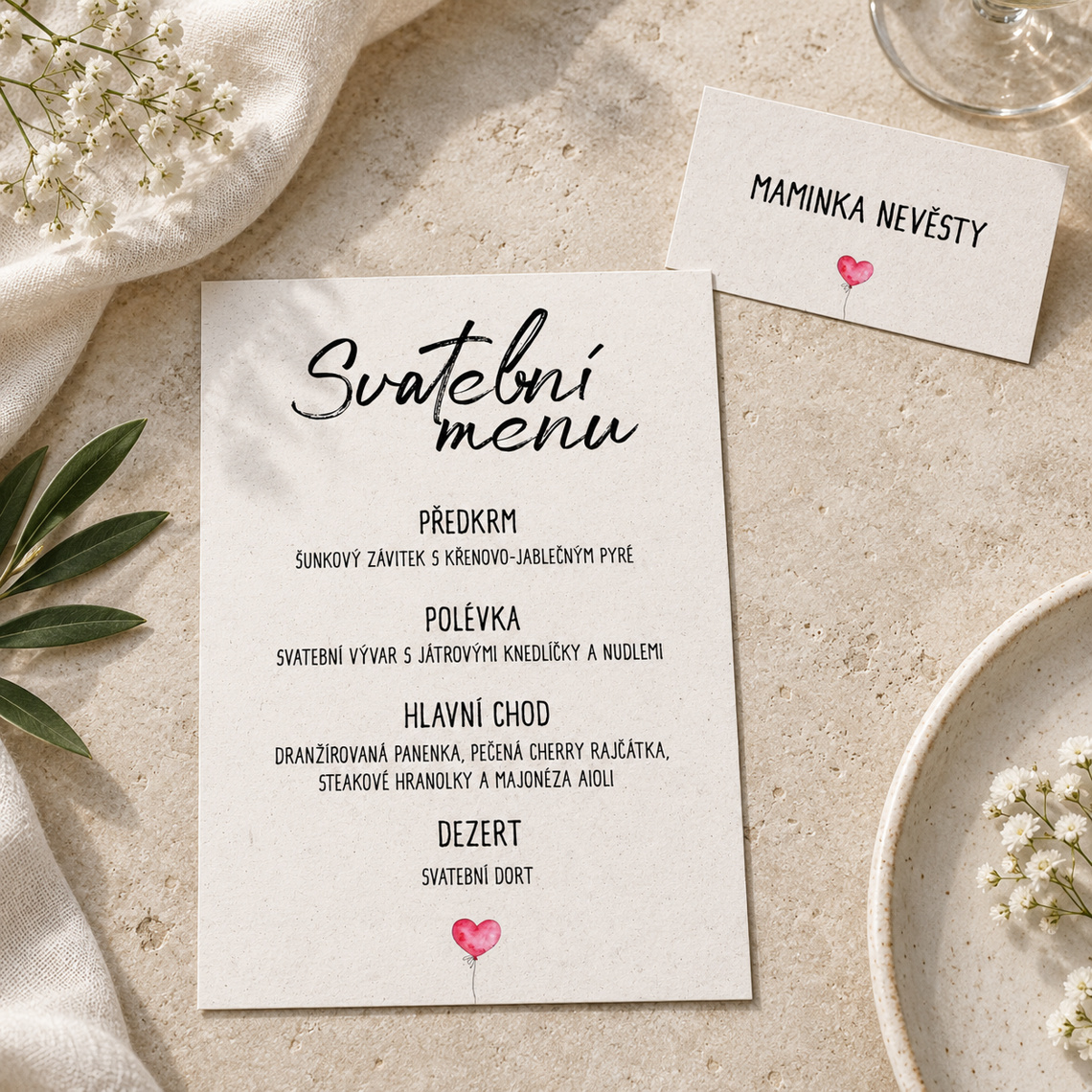 Svatební menu 281 – Sladěná sada