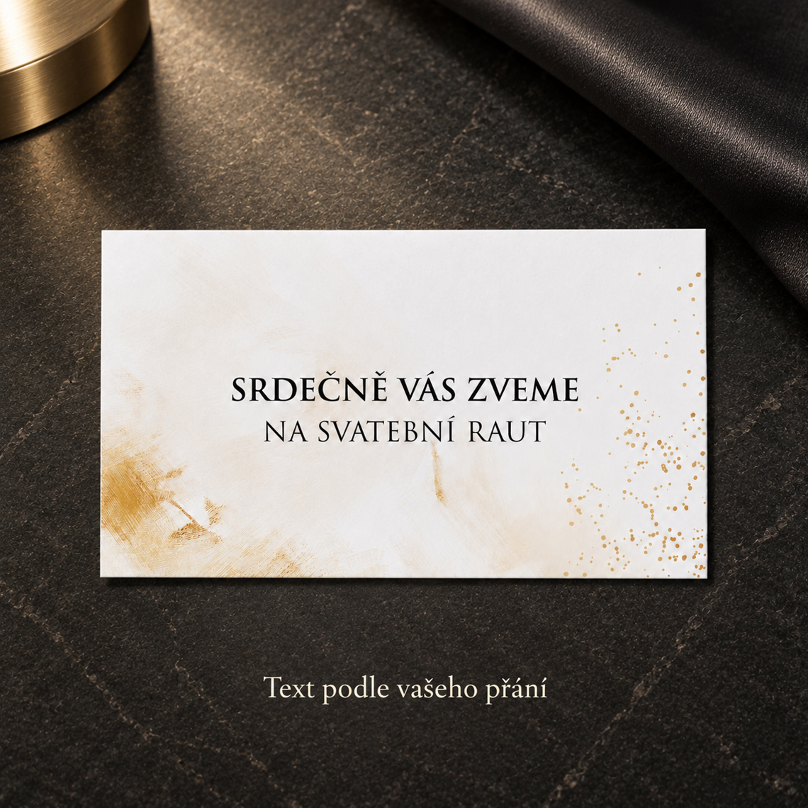 Pozvánka na raut 276 – Antracit a teplé světlo – Detail