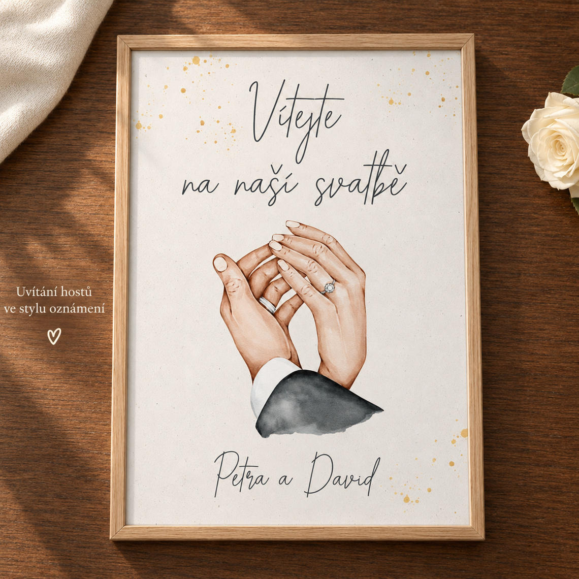 Vítací cedule 279 – Teplé dřevo – Detail