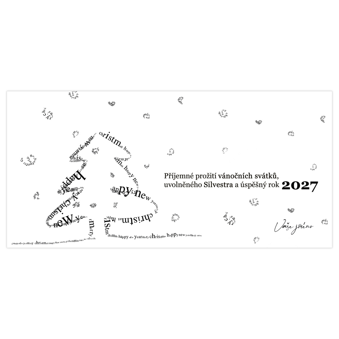 Novoročenka 117 – Typografický vianočný stromček