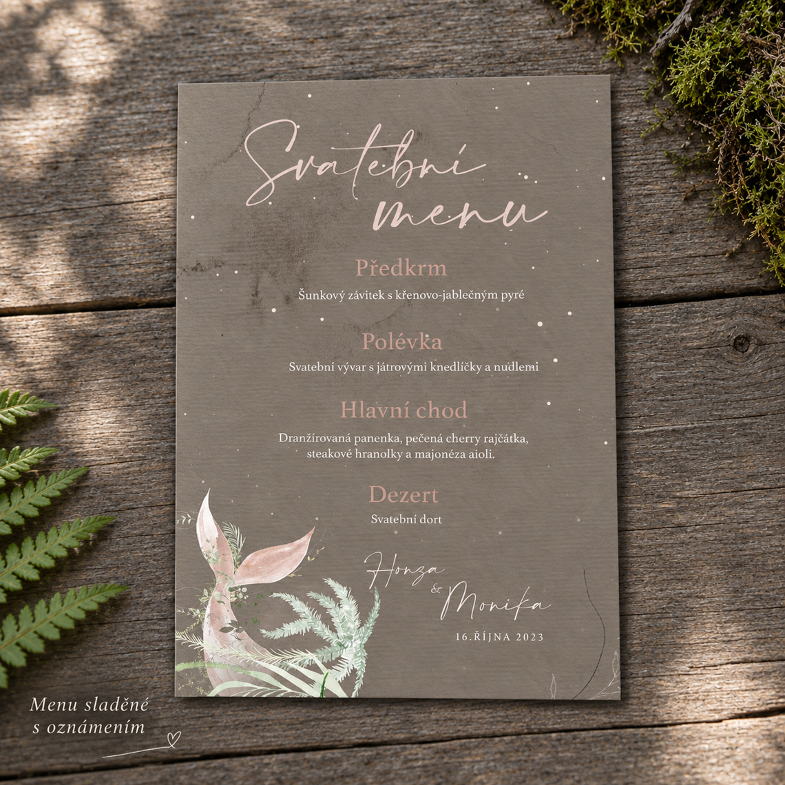 Svatební menu 278 – Lesní zákoutí – Detail