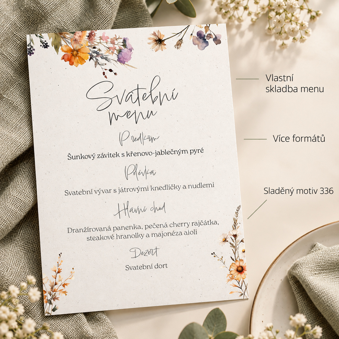 Svadobné menu 336 – ukážka z kolekcie